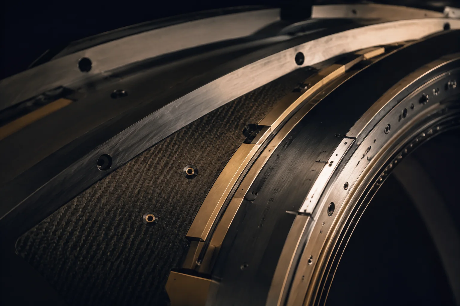 Close-up of precision-engineered industrial components, a conceptual illustration